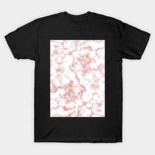 White Marble and Rose Gold T-Shirt